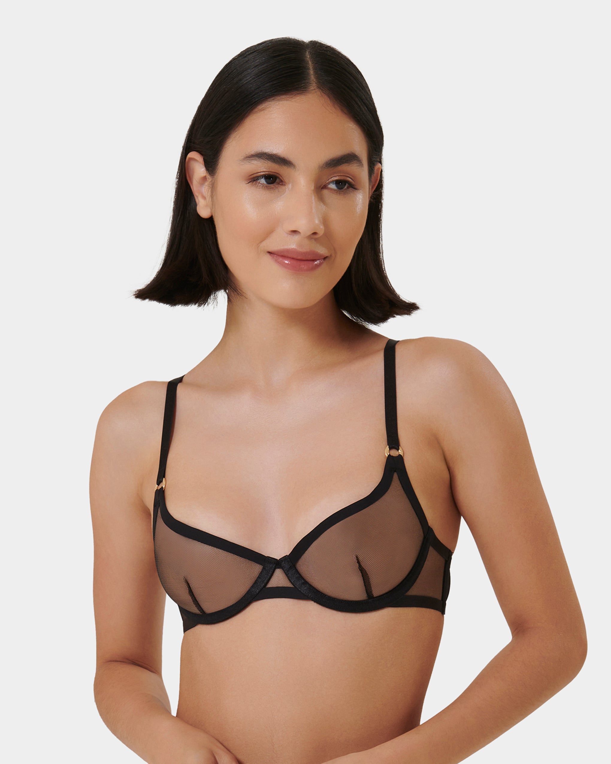 Naomi Mesh Bra Black